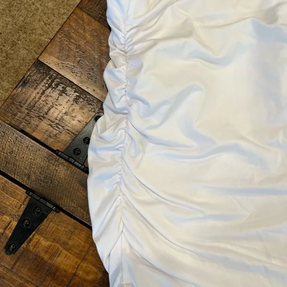 Contour Ruched Slit Midi Skirt - Picture 2 of 4